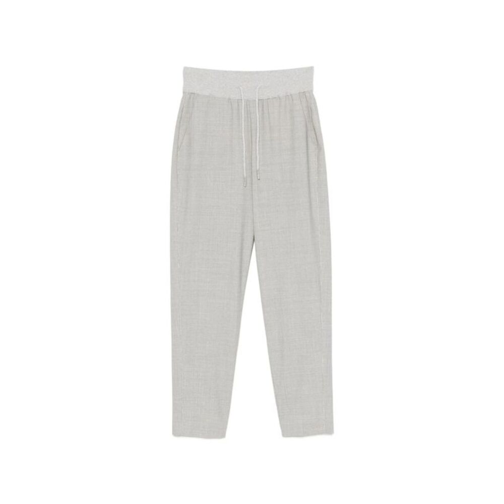 Panicale Cashmere Grey Trousers - Straight Trousers Women